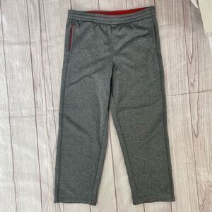 Tek gear boys youth M 10-12 pull on athletic pants grey and red